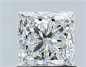 Natural Diamond 1.00 Carats, Princess with  Cut, I Color, VVS2 Clarity and Certified by GIA