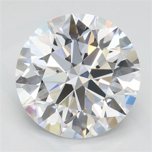 Picture of Lab Grown Diamond 2.55 Carats, Round with Ideal Cut, D Color, IF Clarity and Certified by IGI