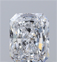 Natural Diamond 0.61 Carats, Radiant with  Cut, D Color, VVS2 Clarity and Certified by GIA