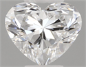 Natural Diamond 0.51 Carats, Heart with  Cut, F Color, SI2 Clarity and Certified by GIA