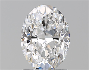 Picture of Natural Diamond 1.51 Carats, Oval with  Cut, E Color, SI1 Clarity and Certified by GIA