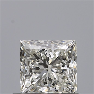 Picture of Natural Diamond 0.54 Carats, Princess with  Cut, J Color, VVS2 Clarity and Certified by GIA