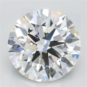Picture of Lab Grown Diamond 2.69 Carats, Round with Excellent Cut, D Color, IF Clarity and Certified by GIA