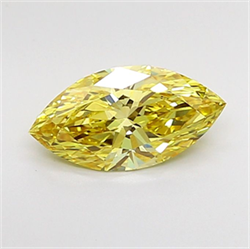 Picture of Lab Grown Diamond 1.26 Carats, Marquise with  Cut, Fancy Intense Yellow Color, VS1 Clarity and Certified by IGI
