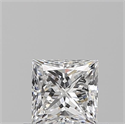 Natural Diamond 0.60 Carats, Princess with  Cut, E Color, VS2 Clarity and Certified by GIA