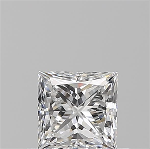 Picture of Natural Diamond 0.60 Carats, Princess with  Cut, E Color, VS2 Clarity and Certified by GIA