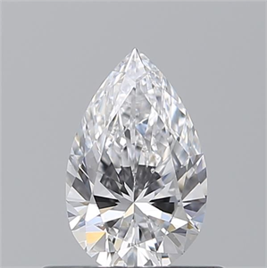 Picture of Natural Diamond 0.50 Carats, Pear with  Cut, D Color, SI1 Clarity and Certified by GIA