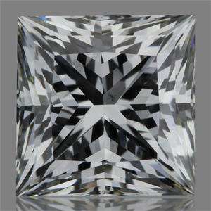 Picture of Natural Diamond 0.71 Carats, Princess with  Cut, F Color, VS2 Clarity and Certified by GIA