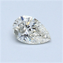 Diamante Natural 0.40 quilates, De pera , Color J, claridad SI1 y certificado GIA