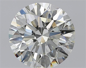 Picture of Natural Diamond 3.00 Carats, Round with Excellent Cut, K Color, SI2 Clarity and Certified by GIA
