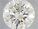Natural Diamond 0.70 Carats, Round with Excellent Cut, J Color, VVS2 Clarity and Certified by IGI
