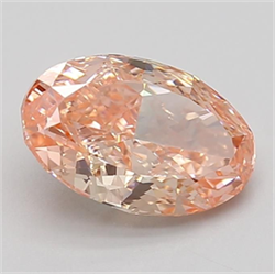 Picture of Lab Grown Diamond 1.71 Carats, Oval with  Cut, Fancy Vivid Pink Color, VVS1 Clarity and Certified by IGI
