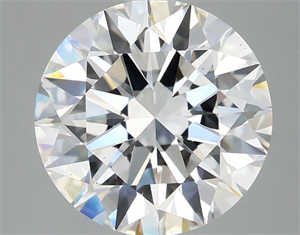 Picture of Lab Grown Diamond 3.06 Carats, Round with Excellent Cut, E Color, VS2 Clarity and Certified by IGI