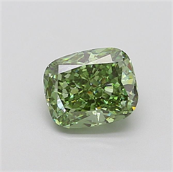 Picture of Lab Grown Diamond 1.74 Carats, CUSHION MODIFIED with  Cut, Fancy Vivid Green Color, VVS2 Clarity and Certified by IGI