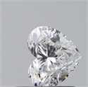 Natural Diamond 0.64 Carats, Heart with  Cut, D Color, SI1 Clarity and Certified by GIA
