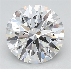 Picture of Lab Grown Diamond 2.15 Carats, Round with Ideal Cut, D Color, IF Clarity and Certified by IGI