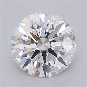 Picture of Lab Grown Diamond 3.02 Carats, Round with Ideal Cut, D Color, VVS2 Clarity and Certified by IGI