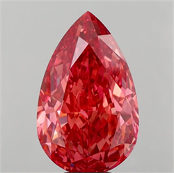 Picture of Lab Grown Diamond 9.09 Carats, Pear with  Cut, Fancy Vivid Pink Color, VS1 Clarity and Certified by IGI