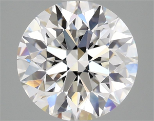 Picture of Lab Grown Diamond 2.91 Carats, Round with Excellent Cut, D Color, VVS2 Clarity and Certified by IGI