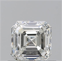 Natural Diamond 0.72 Carats, Asscher with  Cut, I Color, VVS1 Clarity and Certified by GIA