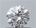 Natural Diamond 0.51 Carats, Round with Excellent Cut, F Color, SI1 Clarity and Certified by GIA