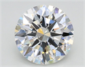 Lab Grown Diamond 2.07 Carats, Round with Ideal Cut, F Color, VVS1 Clarity and Certified by IGI