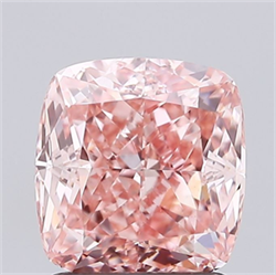 Picture of Lab Grown Diamond 1.51 Carats, CUSHION MODIFIED with  Cut, Fancy Vivid Pink Color, VS1 Clarity and Certified by IGI