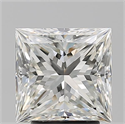 Natural Diamond 3.21 Carats, Princess with  Cut, I Color, VVS2 Clarity and Certified by GIA