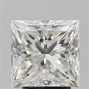 Picture of Natural Diamond 3.21 Carats, Princess with  Cut, I Color, VVS2 Clarity and Certified by GIA