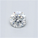 Natural Diamond 0.40 Carats, Round with Excellent Cut, H Color, I1 Clarity and Certified by GIA