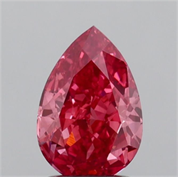 Picture of Lab Grown Diamond 1.64 Carats, Pear with  Cut, Fancy Vivid Pink Color, VS2 Clarity and Certified by IGI
