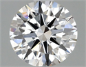 Lab Grown Diamond 1.55 Carats, Round with Ideal Cut, F Color, VS2 Clarity and Certified by IGI