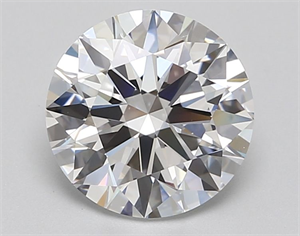 Picture of Lab Grown Diamond 3.12 Carats, Round with Excellent Cut, D Color, VS1 Clarity and Certified by GIA