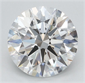 Lab Grown Diamond 3.44 Carats, Round with Ideal Cut, D Color, IF Clarity and Certified by IGI