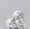 Natural Diamond 0.42 Carats, Heart with  Cut, F Color, VS2 Clarity and Certified by GIA
