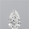 Natural Diamond 0.21 Carats, Pear with  Cut, E Color, SI1 Clarity and Certified by IGI