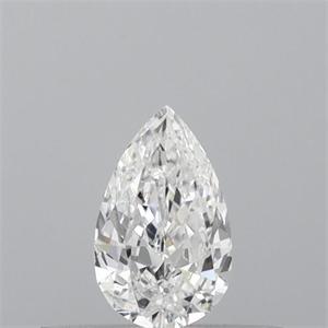 Picture of Natural Diamond 0.21 Carats, Pear with  Cut, E Color, SI1 Clarity and Certified by IGI