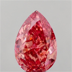 Picture of Lab Grown Diamond 4.08 Carats, Pear with  Cut, Fancy Vivid Pink Color, VS2 Clarity and Certified by IGI