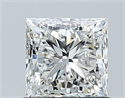 Natural Diamond 1.01 Carats, Princess with  Cut, H Color, VS2 Clarity and Certified by GIA