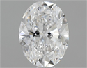 Natural Diamond 0.50 Carats, Oval with  Cut, D Color, VVS2 Clarity and Certified by GIA