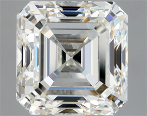 Foto Diamante Natural 1.90 quilates, Asscher , Color I, claridad VVS2 y certificado GIA de