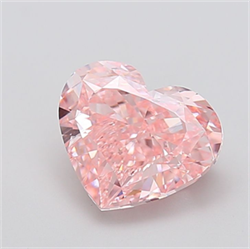 Picture of Lab Grown Diamond 4.00 Carats, Heart with  Cut, Fancy Vivid Pink Color, VS1 Clarity and Certified by IGI