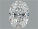 Natural Diamond 0.92 Carats, Oval with  Cut, D Color, VVS1 Clarity and Certified by GIA