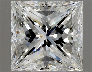 Picture of Natural Diamond 0.51 Carats, Princess with  Cut, H Color, VVS1 Clarity and Certified by GIA