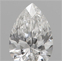 Natural Diamond 0.12 Carats, Pear with  Cut, G Color, VVS2 Clarity and Certified by IGI
