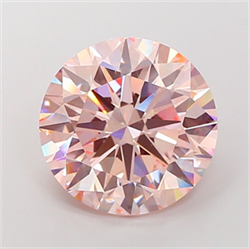 Picture of Lab Grown Diamond 10.70 Carats, Round with Excellent Cut, Fancy Intense Pink Color, VS1 Clarity and Certified by IGI