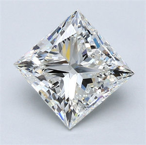 Picture of Natural Diamond 3.50 Carats, Princess with  Cut, I Color, VVS2 Clarity and Certified by GIA