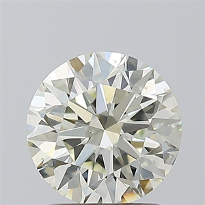 Picture of Natural Diamond 1.50 Carats, Round with Excellent Cut, N Color, VS2 Clarity and Certified by GIA