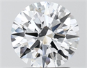 Lab Grown Diamond 2.00 Carats, Round with Ideal Cut, E Color, VVS2 Clarity and Certified by IGI
