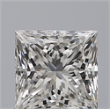 Natural Diamond 0.70 Carats, Princess with  Cut, F Color, VVS1 Clarity and Certified by GIA